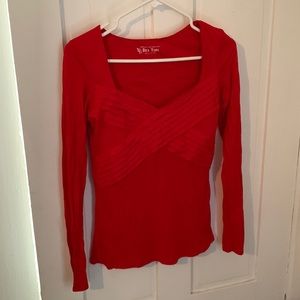 Victoria’s Secret red long sleeve bra top size small